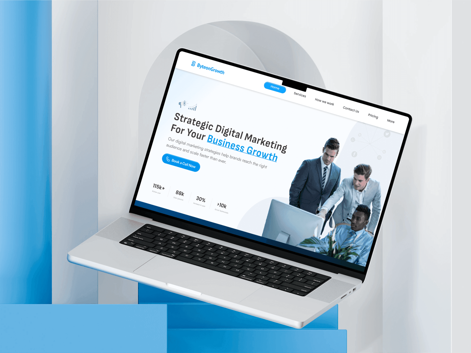 ByteonGrowth — Strategic Digital Marketing Agency Web UI