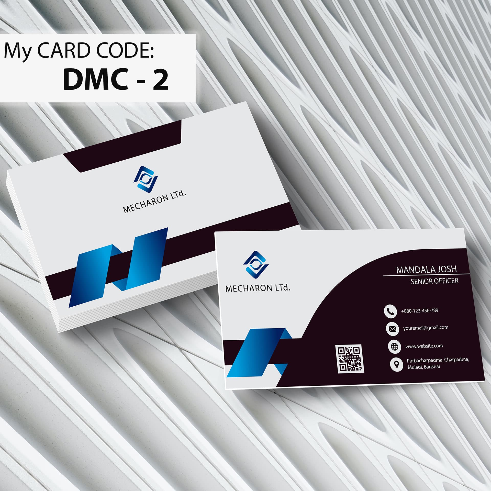 Mecharon Ltd. — Corporate Executive Business Card Design (DMC - 2)