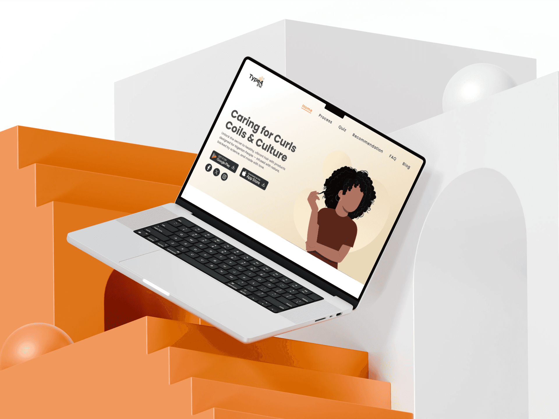 Type4Pal — Haircare & Natural Beauty Landing Page
